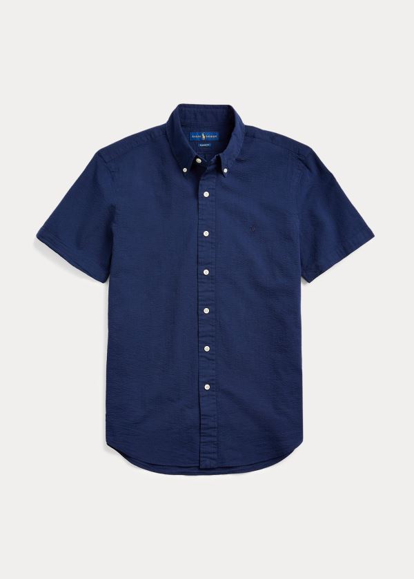 Camisa Polo Ralph Lauren Lightweight Seersucker Homem 58714-OEUH